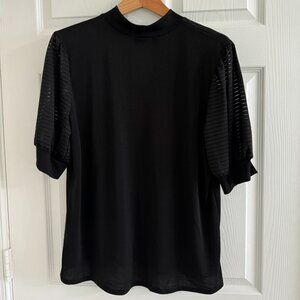 CURE. Women's Black Top Blouse, Size L